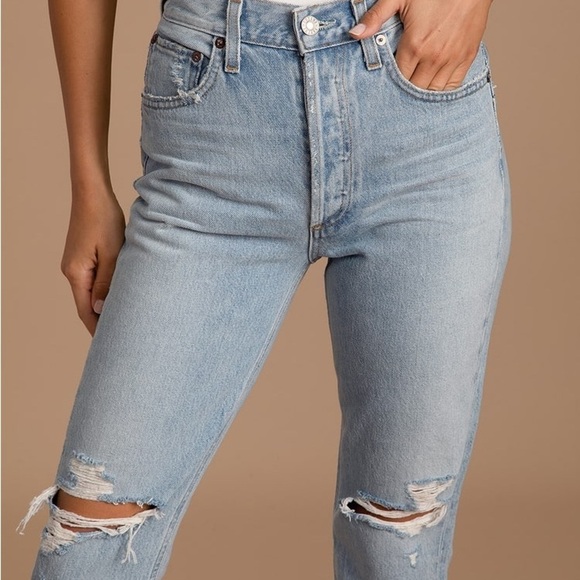 Agolde Riley High Rise Straight Leg Jeans- Size 26 - Picture 4 of 14